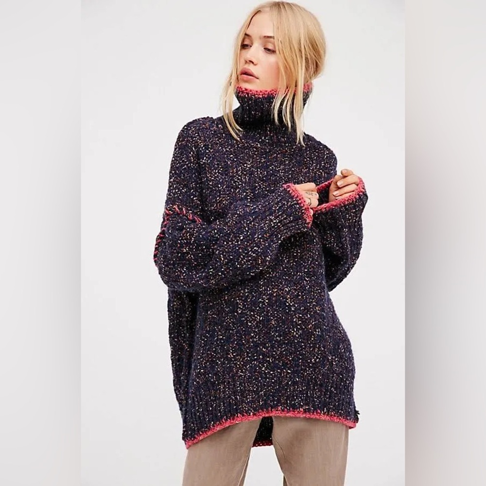 Free People Echo Wool-Blend Pullover, Oversized S… - image 1